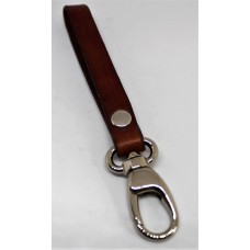 VGP Key  Lanyard Medium Brown14,5cm  W/ Nickel Oval Spring Snap